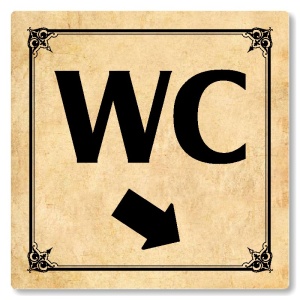 WC vpravo dolů, 80x80mm, pergamen, Nebraska